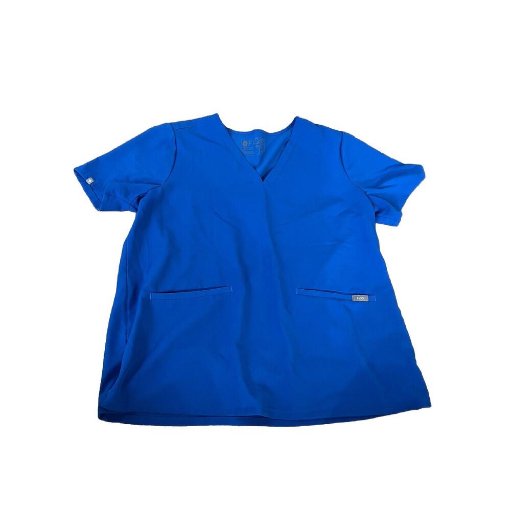 Figs Women's Short Sleeve Medical Scrub Top - Royal Blue